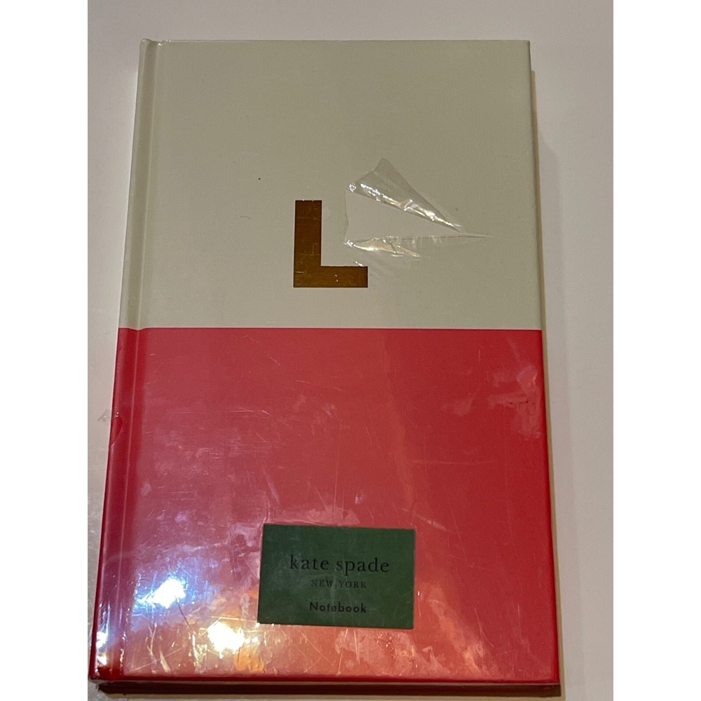 Kate Spade New York Notebook "L" 200 Lined Pages W/Coordinating Bookmark New!
